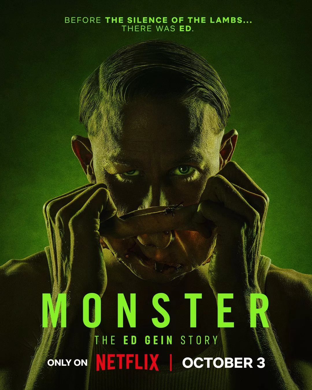 Antes de "El silencio de los inocentes", estaba Ed. Póster promocional de "Monster: The Ed Gein Story".