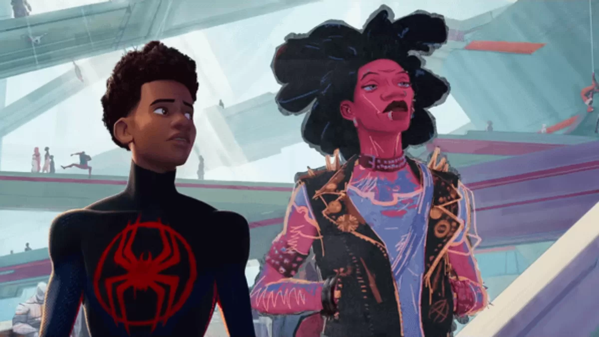 Spider-Man y Spider-Punk en la película: "Spider-Man: Across the Spider-Verse".