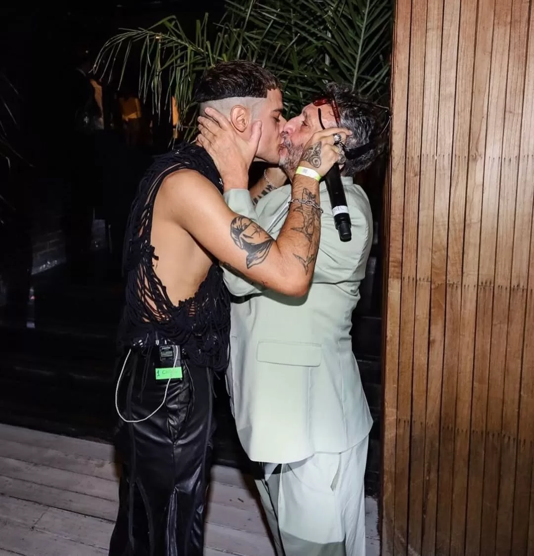 Post de Instagram de Fito Páez con Ca7riel en 2023. 