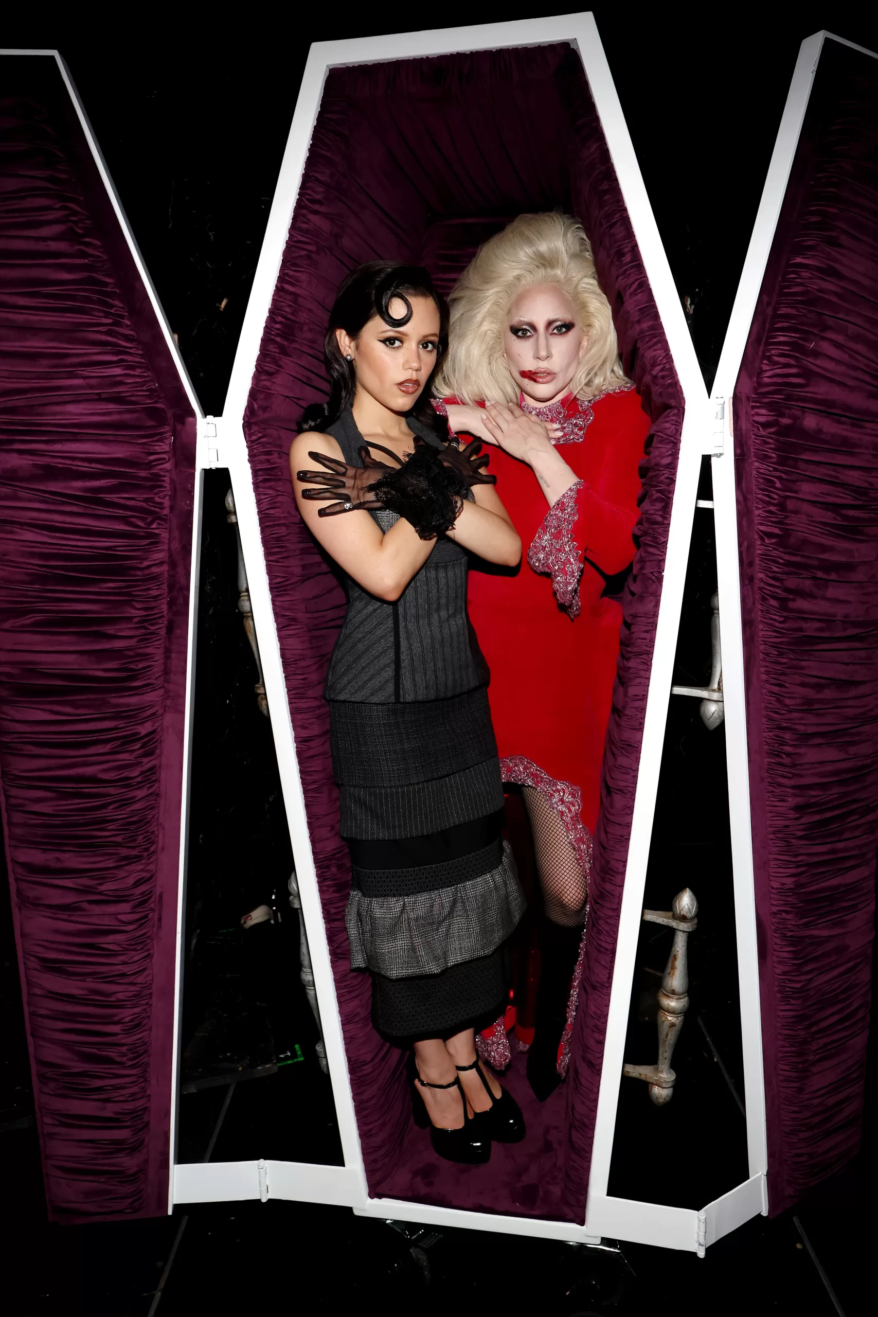 Lady Gaga y Jenna Ortega en mayo de 2025.