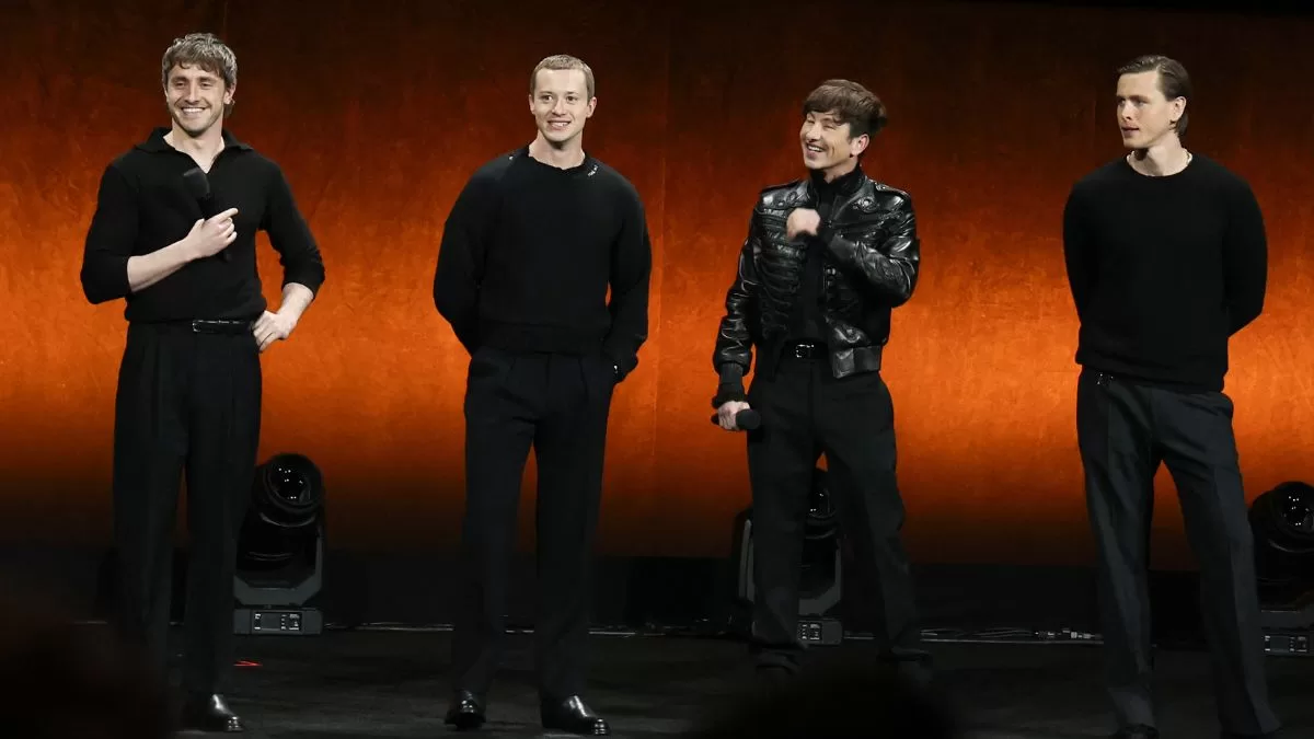 Harris Dickinson, Barry Keoghan, Joseph Quinn y Paul Mescal. Actores que interpretarán a The Beatles.
