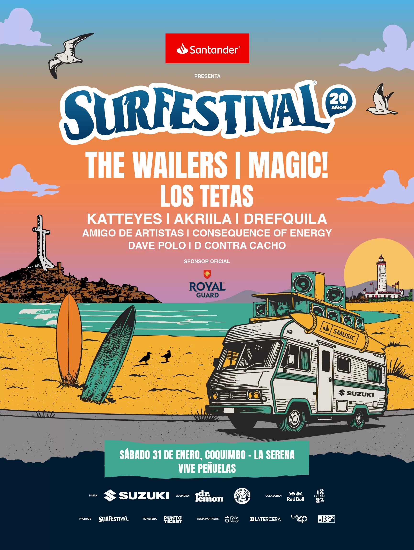Afiche 4x5 - Surfestival Coquimbo - La Serena