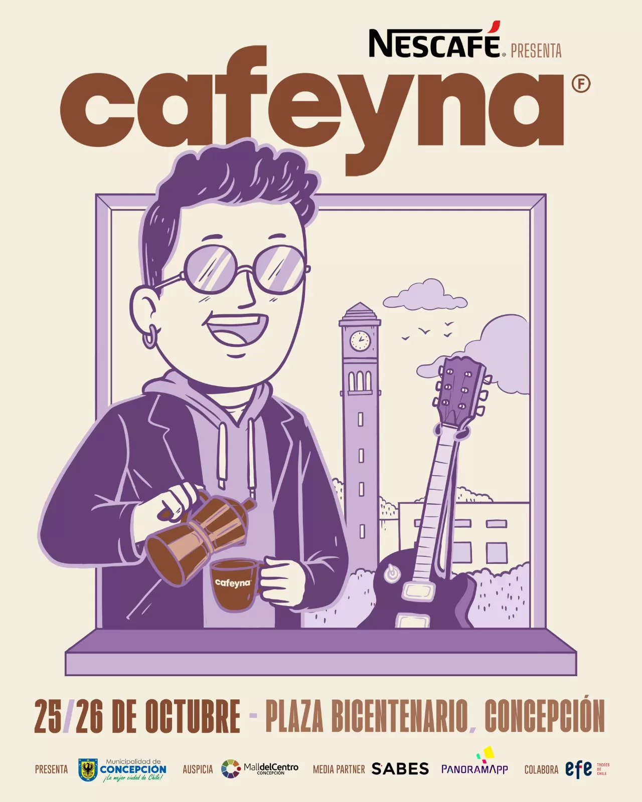 El Festival Cafeyna Concepción celebrará su 6ª versión el sábado 25 y domingo 26 de octubre.