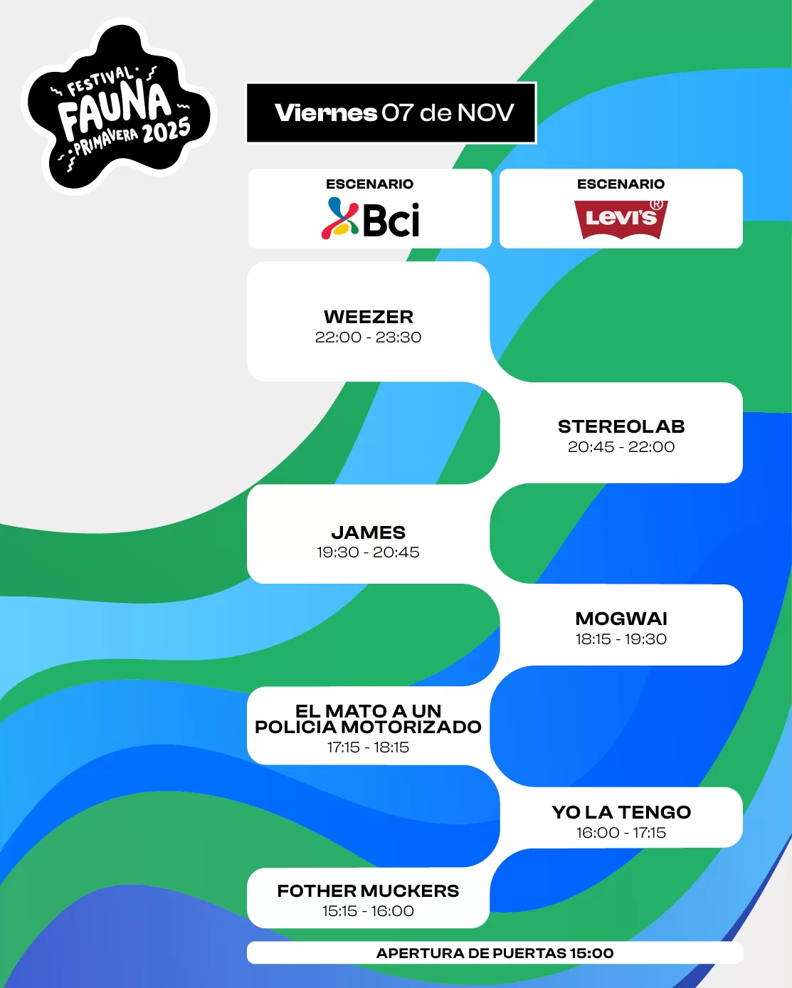 Fauna Primavera: Horarios Viernes