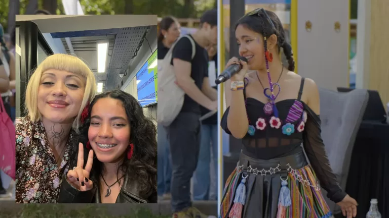 Presentación de Marianh Torrijo en Ruidosa Fest 2025 y foto de su encuentro con Mon Laferte.