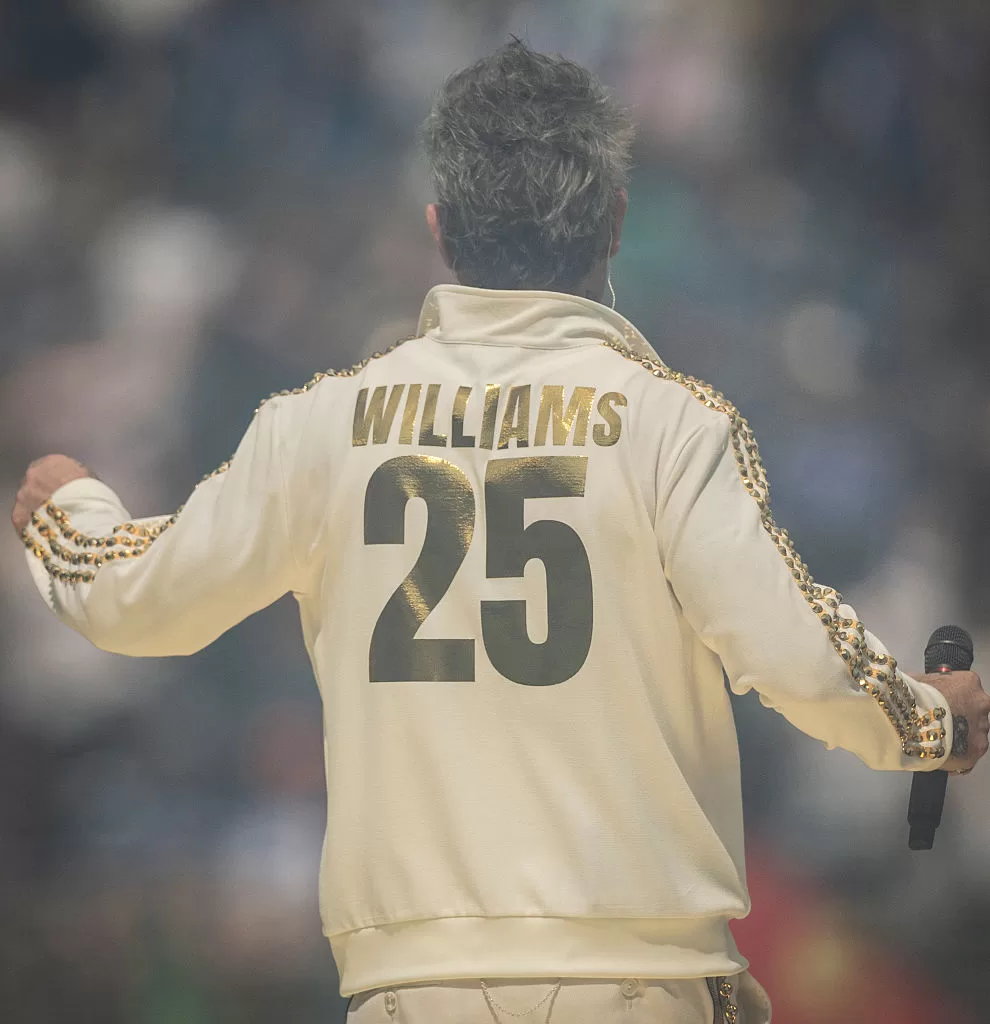 Robbie Williams en final de mundial de Clubes. Foto: Getty Images.