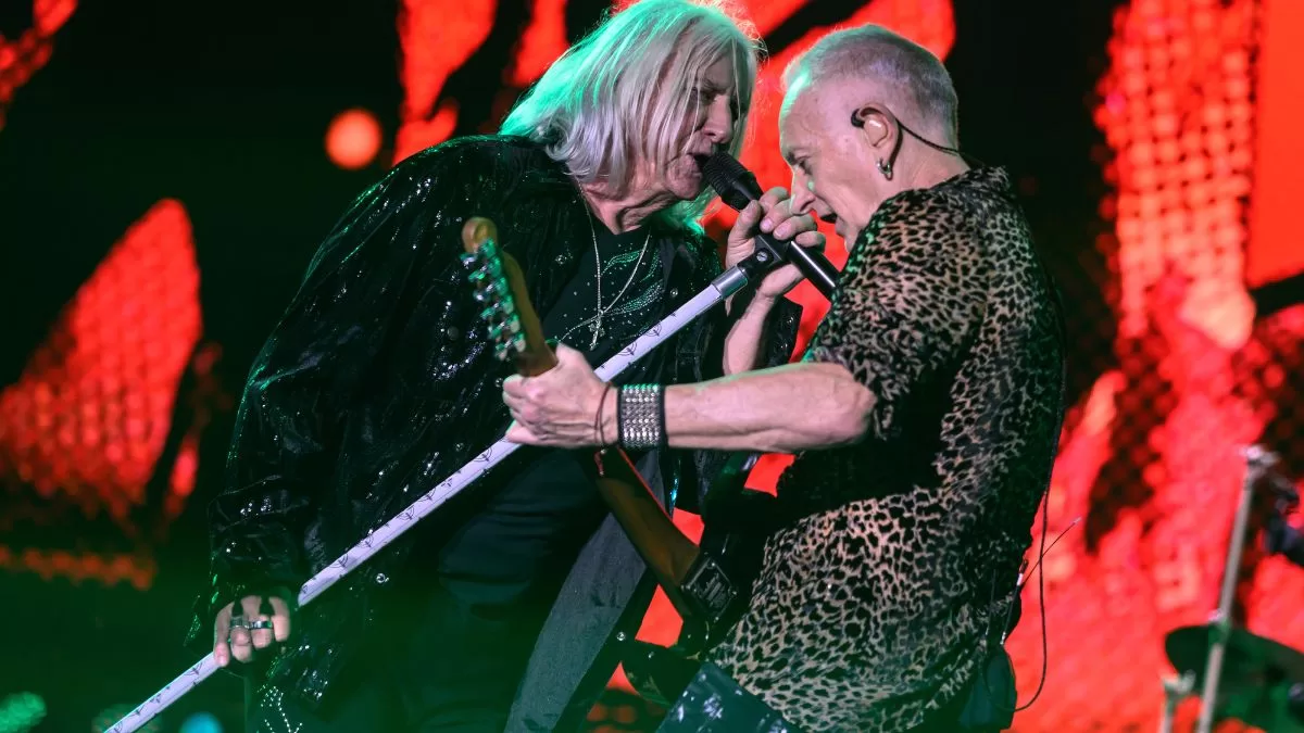 Joe Elliott y Phil Collen en un show de Def Leppard en septiembre de este año. 