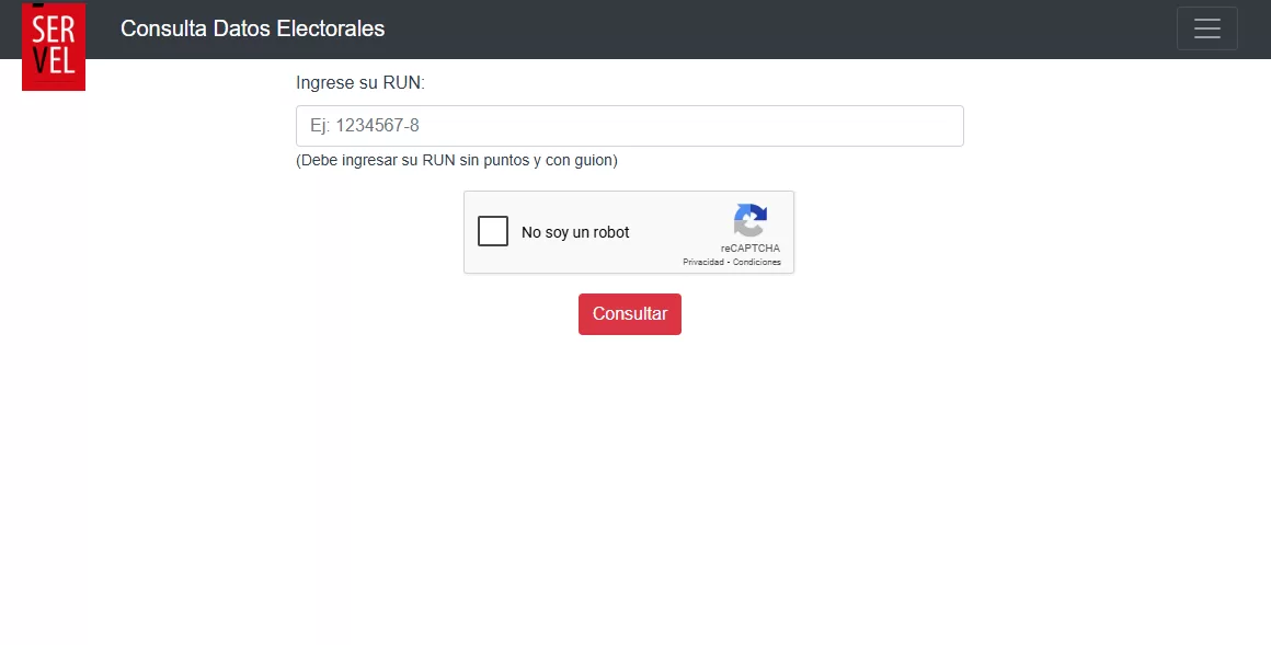 Página web servel elecciones