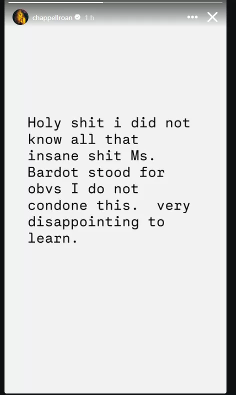 Chappell Roan Instagram storie