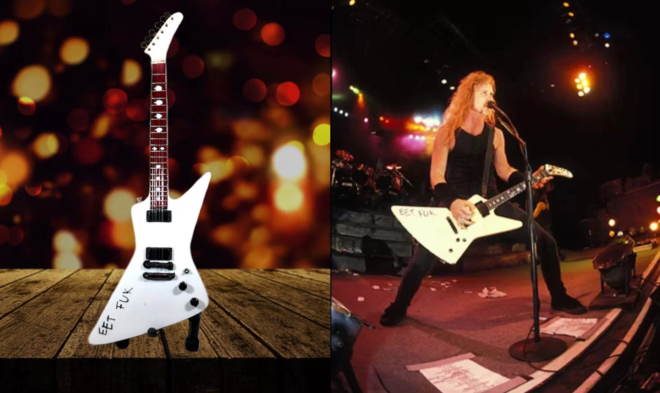 Comparación miniatura guitarra metallica