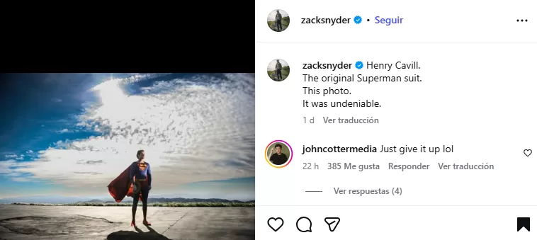 Superman Snyder Instagram