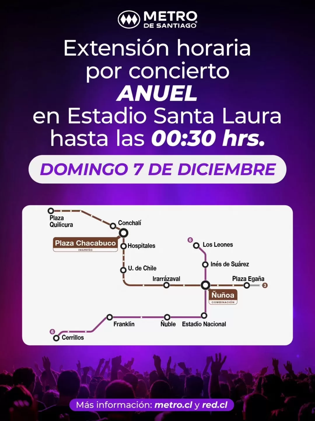 extensión horaria metro