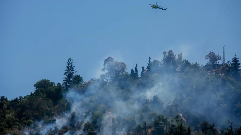 Cerro San Cristóbal incendio