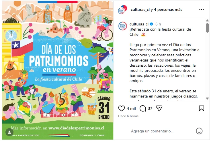 Día de los patrimonios Instagram