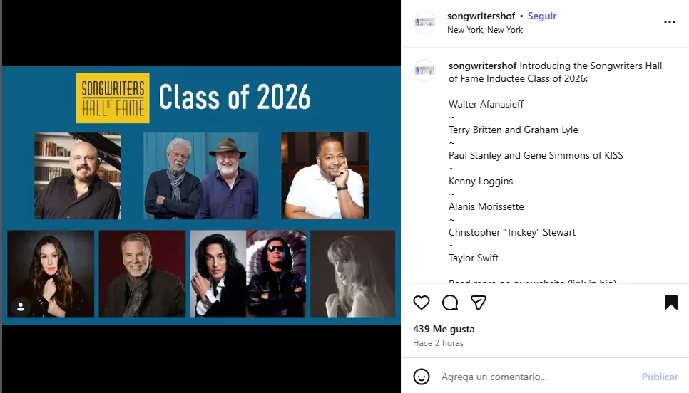 Salón de la Fama de los Compositores 2026