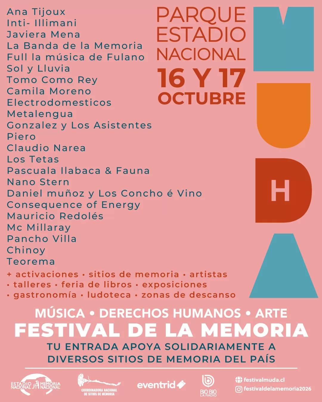 Afiche artistas MUDA