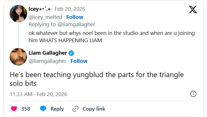 Respuesta de Liam Gallagher, X