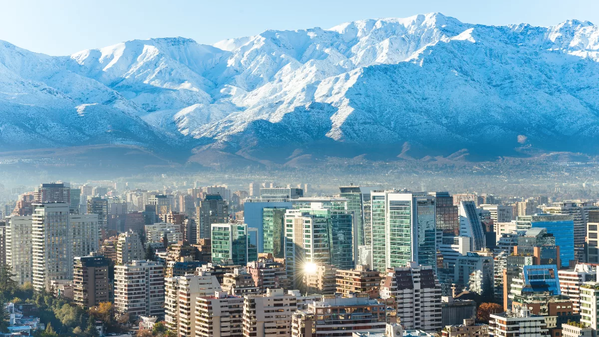 Cordillera de los Andes en invierno