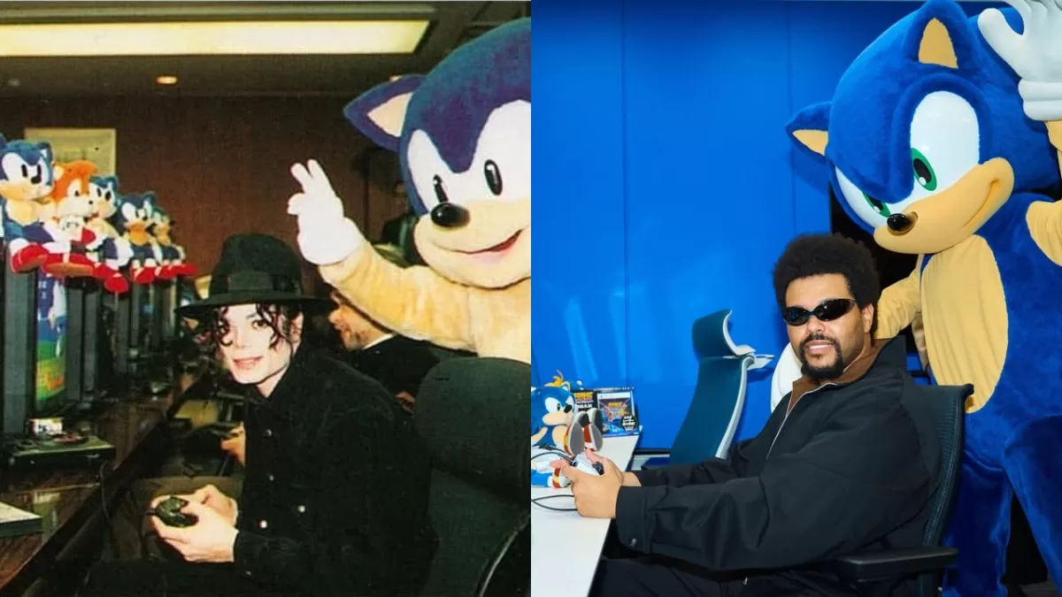 The Weeknd recreando las fotos de Michael Jackson en Sega, Japón