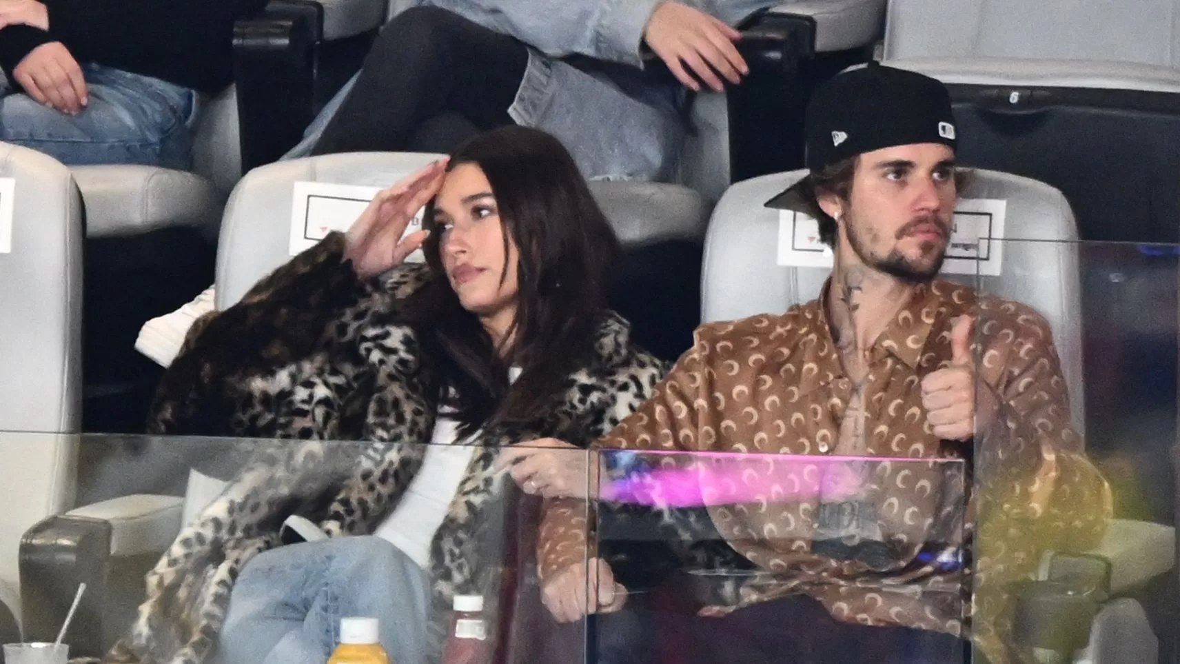 ustin y Hailey Bieber super bowl