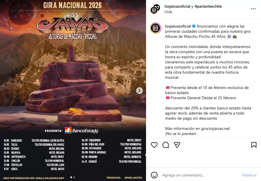 Los Jaivas Instagram