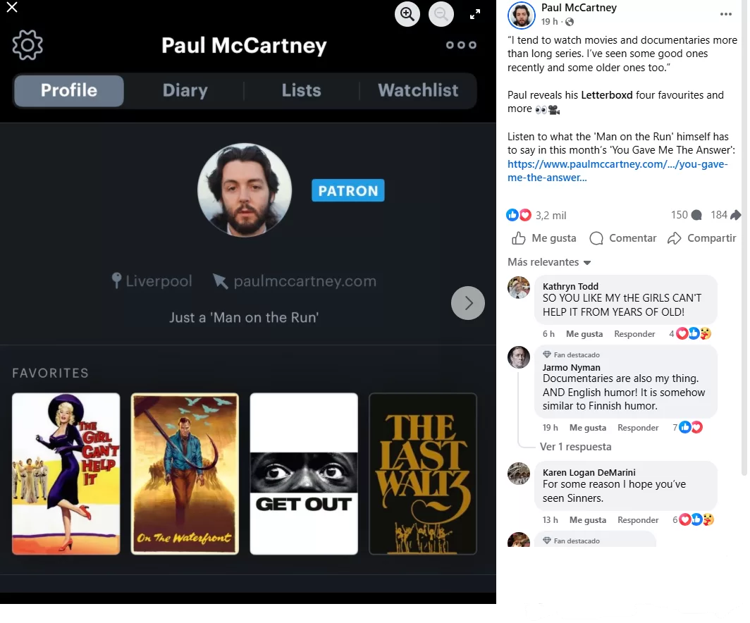 Paul McCartney Letterboxd