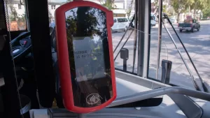 Transporte buses red