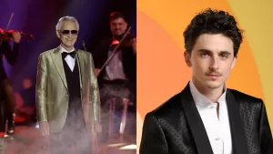 Andrea Bocelli y Timothée Chalamet