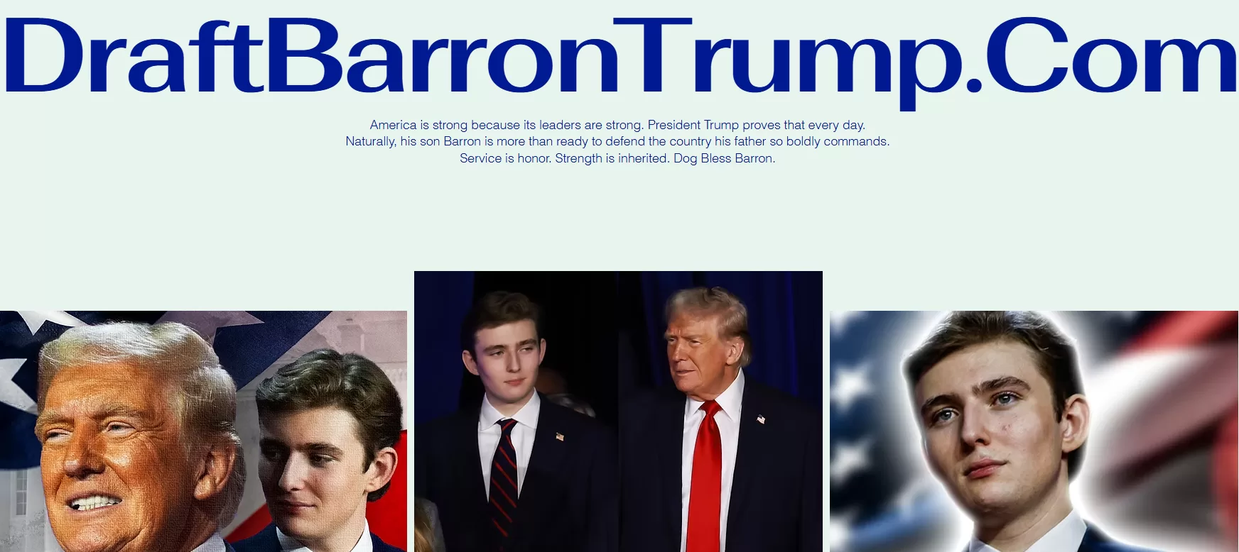 Draft Barron Trump, sitio web para enviar al hijo de Donald Trump a la guerra