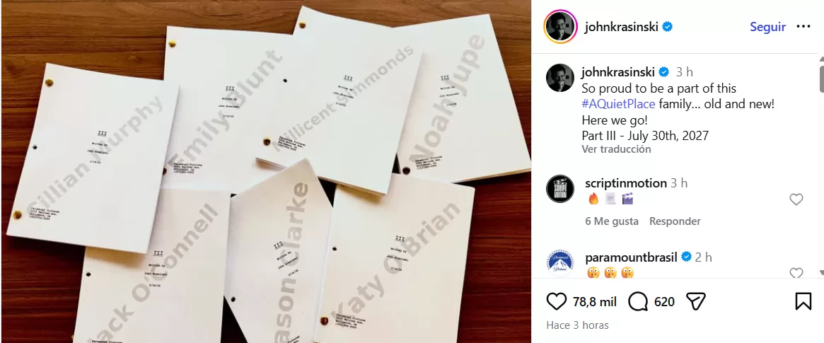 John Krasinski Instagram