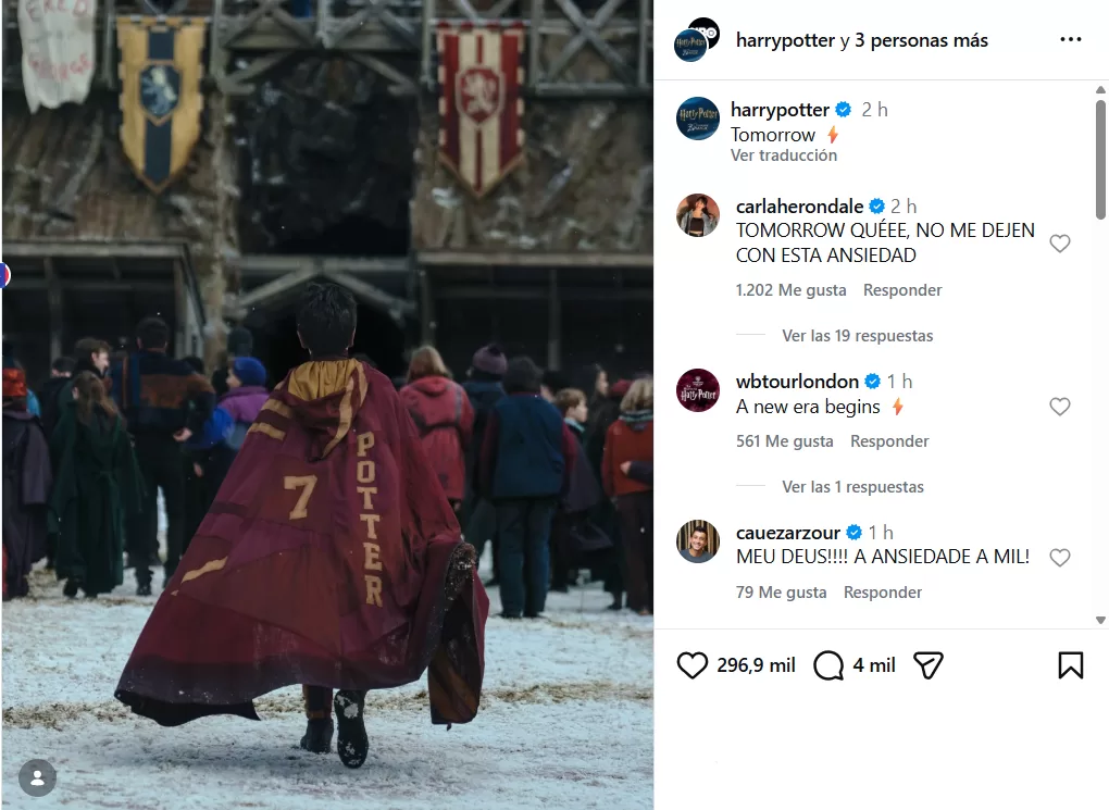 Primer vistazo Harry Potter