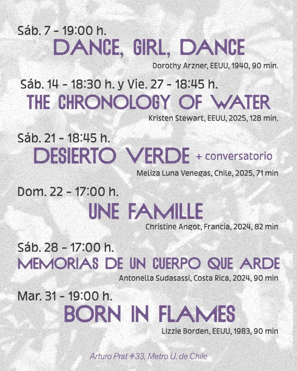 Programación de Marzo Feminista en Centro Arte Alameda