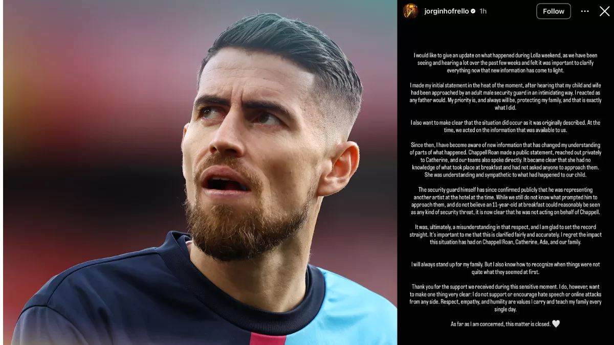 Comunicado de Jorginho vía Instagram, @jorginhofrello