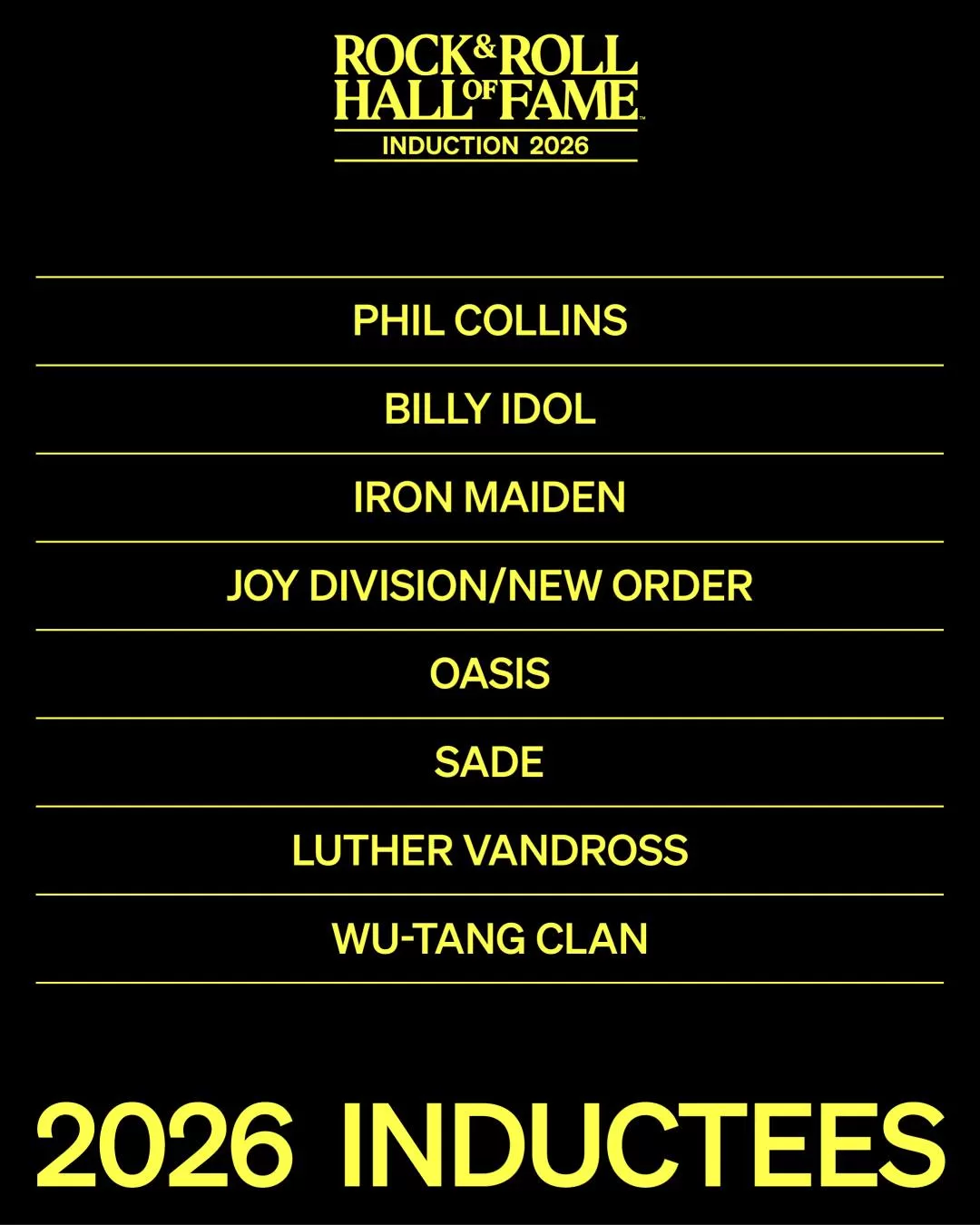 Salón de la fama del rock ingresos 2026