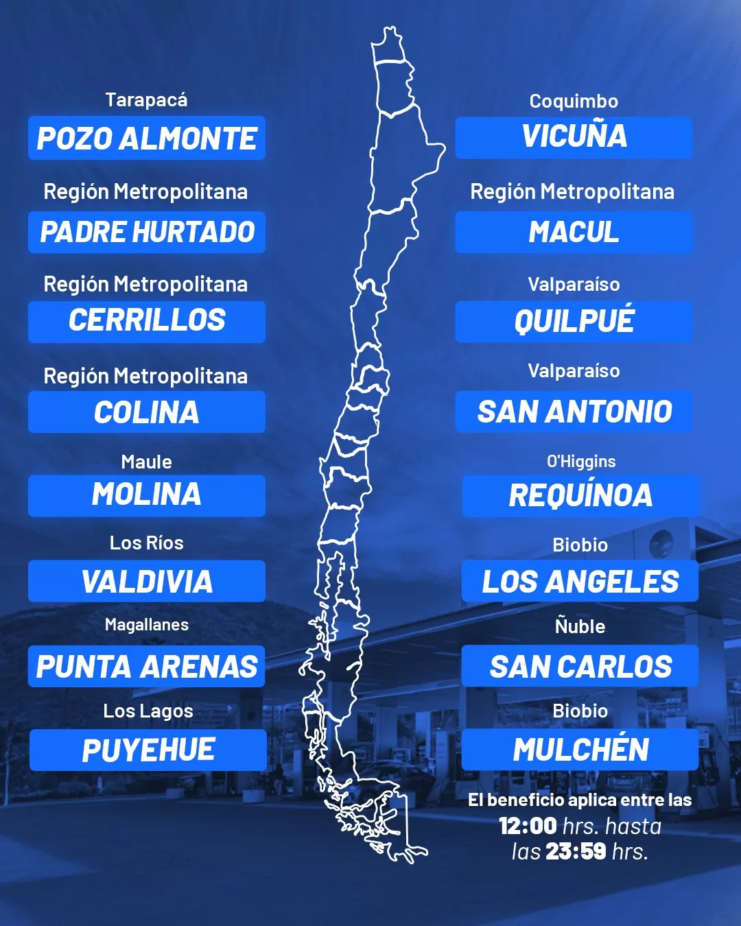 Descuento en bencina domingo 17 de mayo