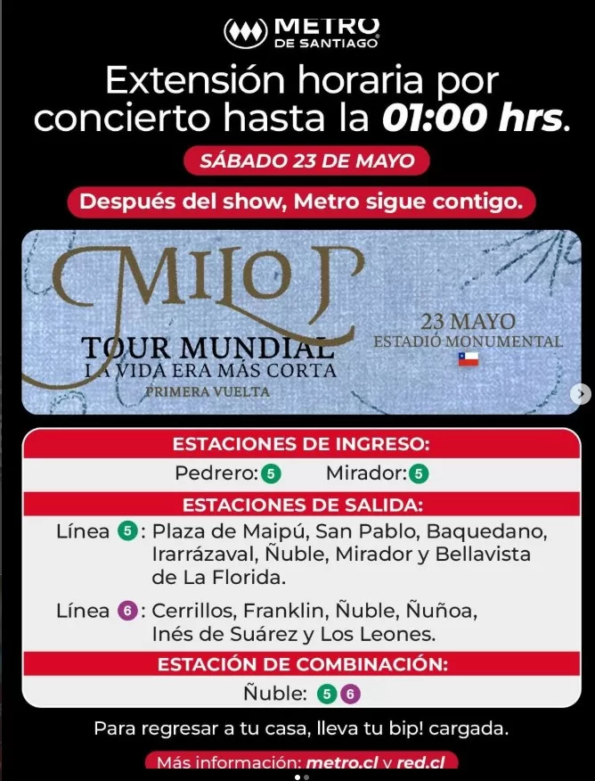 Metro de santiago Instagram