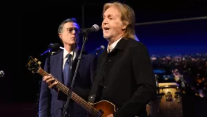 Paul McCartney y Stephen Colbert
