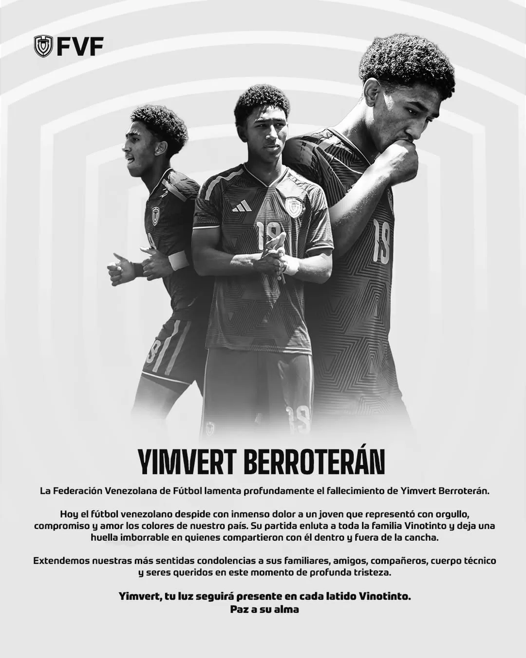 Fallecimiento Yimvert Berroterán