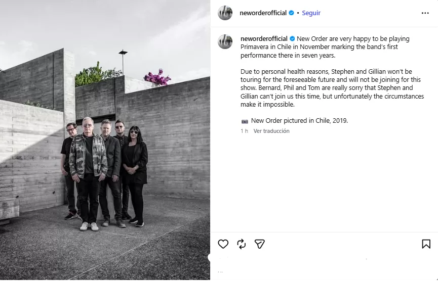 New Order Instagram chile