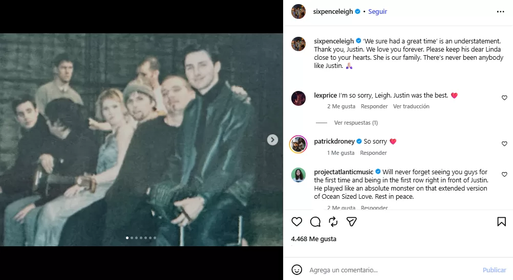 Sixpence None the Richer vocalista instagram