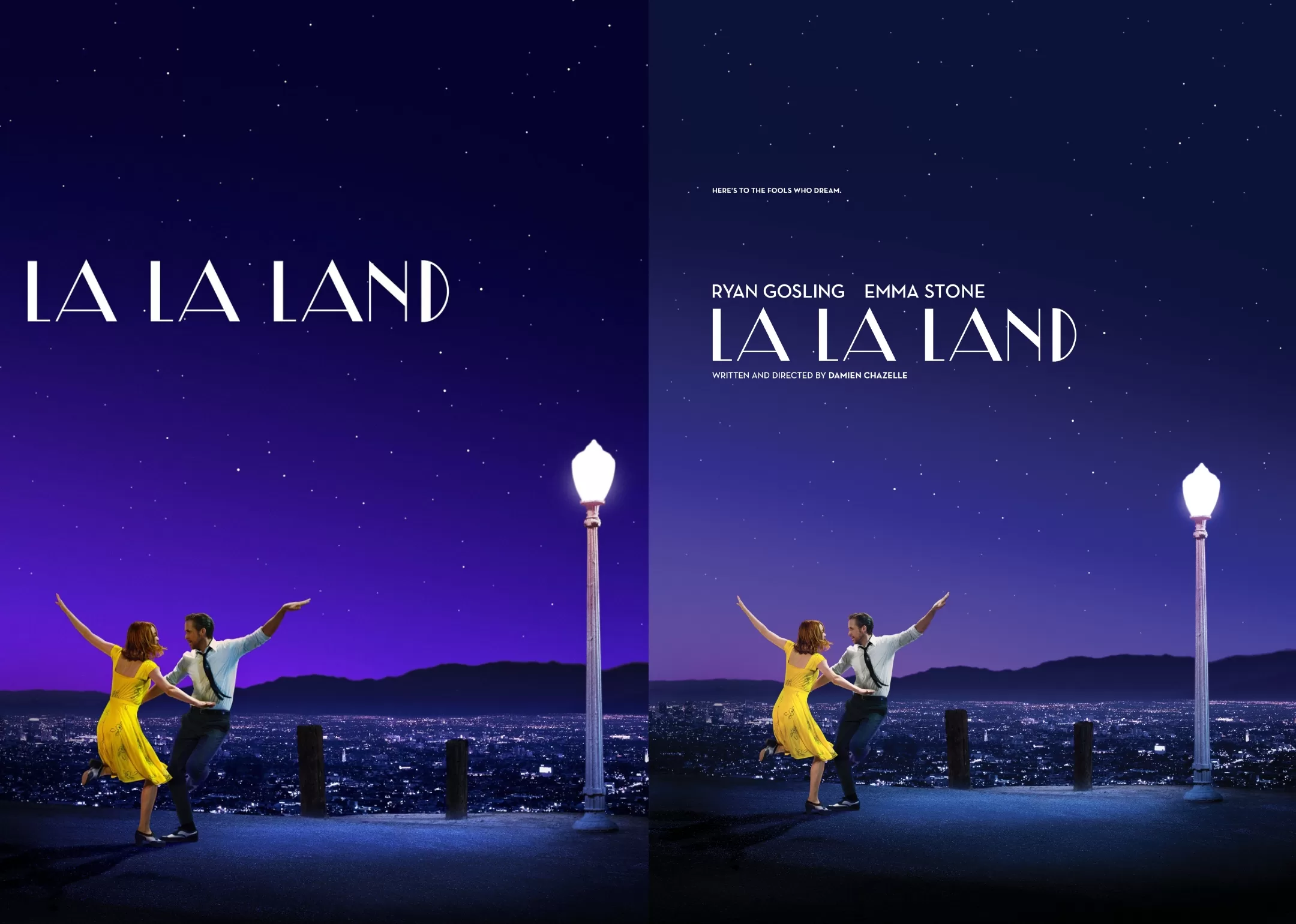 Comparación poster La La Land
