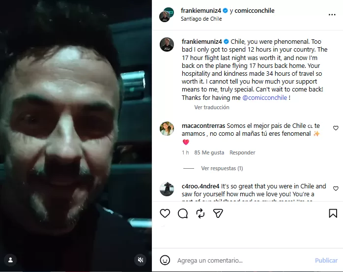 Instagram de Frankie Muniz