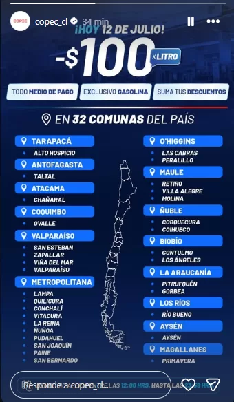 descuentos en bencina 12 de julio