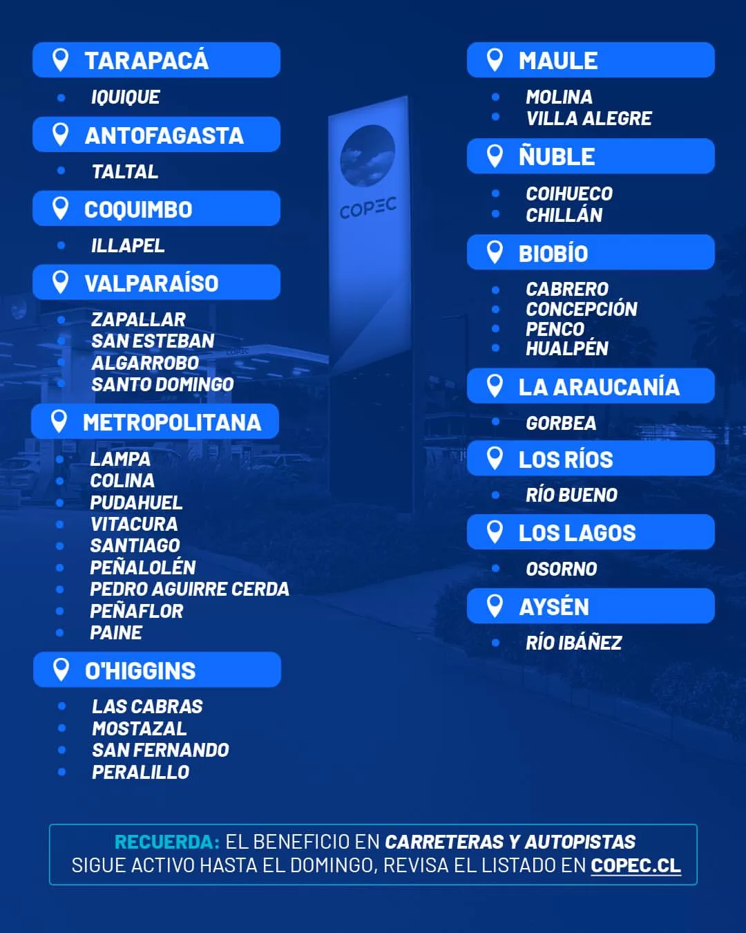 descuentos en bencina 4 de julio