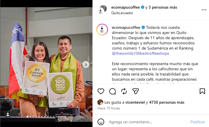 Cafetería eco mapu Instagram