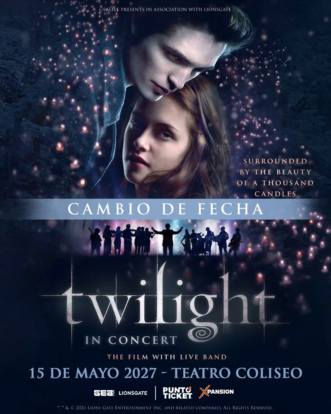 CAMBIO DE FECHA TWILIGHT IN CONCERT