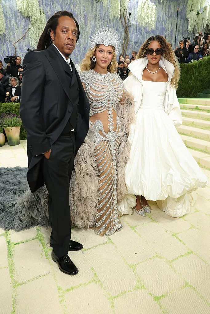 Jay-Z, Beyoncé y Blue Ivy. Foto: Getty Images.